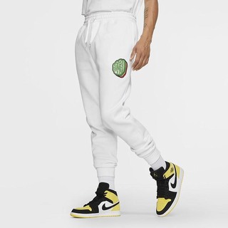 Pantaloni Nike Jordan Jumpman Sticker Fleece Barbati Albi | OIJR-56980